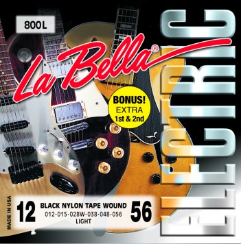 La Bella Black Nylon 12-56 Light 800L