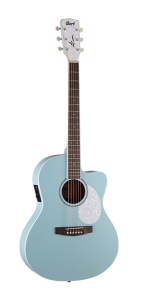 Электроакустическая гитара Cort Jade Series с чехлом, голубая SKOP-bag