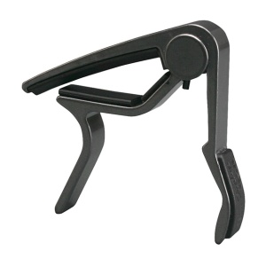 Dunlop Trigger Каподастр для акустической гитары, матовый хром, для неплоского грифа 83CS