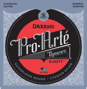 D'Addario Pro-Arte Dynacore, Titanium Nylon, Normal Tension EJ45TT 
