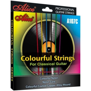 Alice AC107C-N Комплект струн для классической гитары, разноцветный нейлон, медь