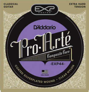 D'Addario Pro-Arte Composite Core, Clear Nylon, Coated, Extra Hard EXP44 