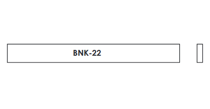 Hosco BNK-22 Заготовка нижнего порожка для гитары, кость, 75мм