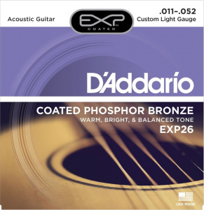 D'Addario EXP Coated Phosphor 11-52 Custom light EXP26 