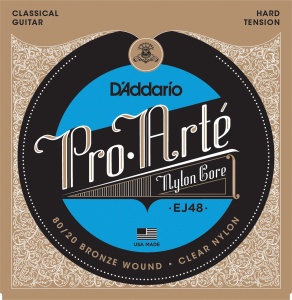 D'Addario Pro-Arte Nylon Core, Clear Nylon, Hard Tension EJ48