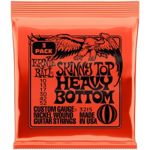 Ernie Ball Slinky Skinny Top Heavy Bottom 10-52 3 Pack 3215