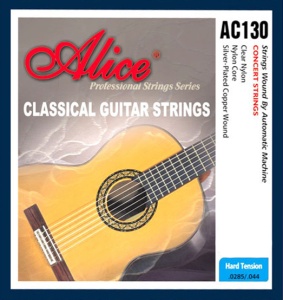 Alice Professional Clear Nylon Silver Hard Tension 28-44 AC130-H 