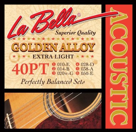 La Bella Golden Alloy 10-50 Extra Light 40PT 