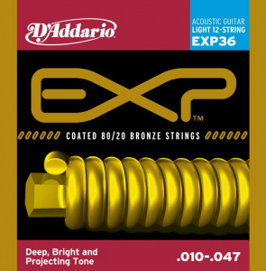 D'Addario EXP Coated Bronze Light 10-47 EXP36 