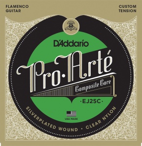 D'Addario Pro-Arte Composite Core, Clear Nylon, Custom Tension EJ25C