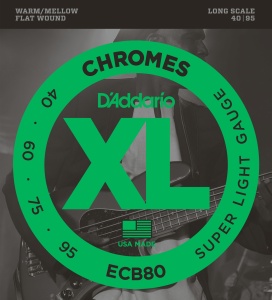 D'Addario Chromes 40-95 Super Light ECB80 