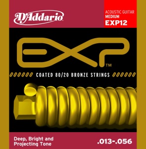 D'Addario EXP Coated Bronze 13-56 Medium EXP12 