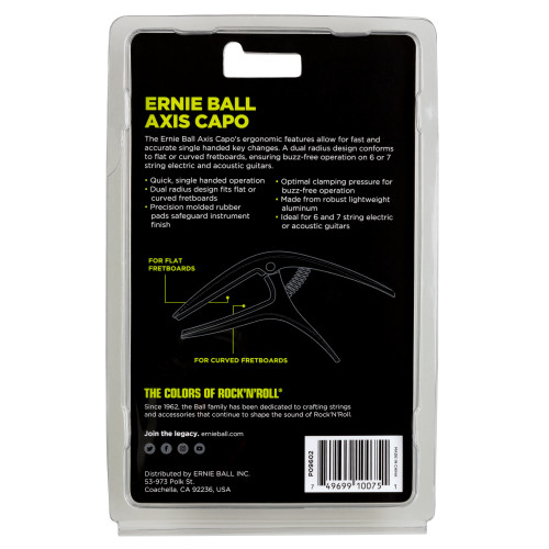 ERNIE BALL 9602 Axis - Каподастр для акустической и электрогитары, коричневый