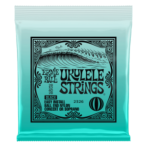 Струны для укулеле Ernie Ball P02326 универсальные, черный нейлон.