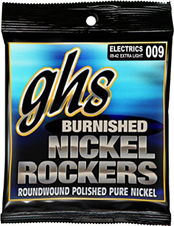 GHS Burnished Nickel Rockers 09-42 Extra Light BNR-XL 