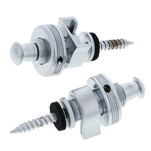 Schaller Security Lock 14010301 Крепление для ремня с блокировкой для гитары, матовый хром