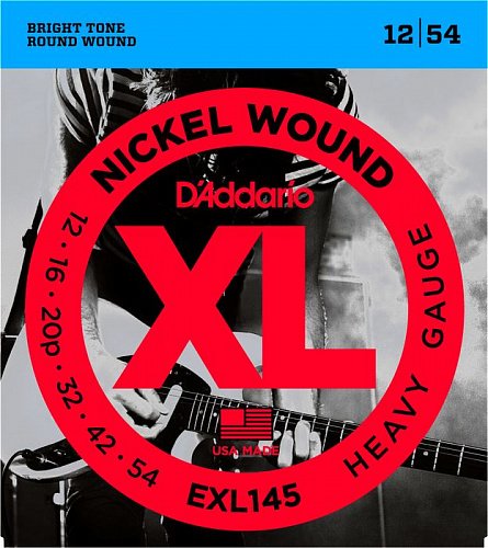D'Addario Nickel Wound 12-54 Heavy  EXL145 