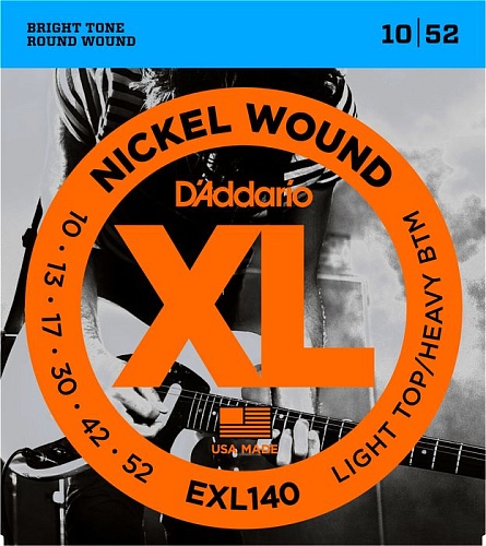 D'Addario Nickel Wound 10-52 Lt Top Heavy Btm EXL140 