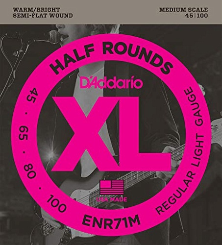 D'Addario Half Rounds 45-100 Regular Light Medium Scale ENR71M 