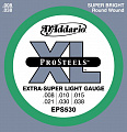 D'Addario Pro Steels 08-38 Extra Super Light EPS530 