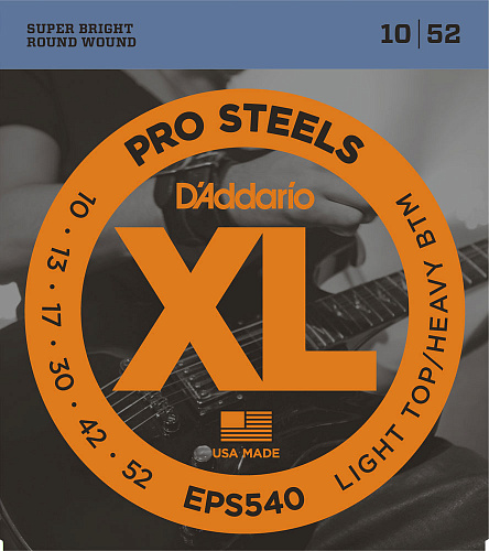 D'Addario Pro Steels 10-52 Light Top/Heavy Bottom EPS540 