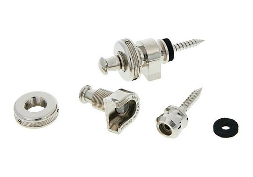 Schaller Security Lock 14010101 Крепление для ремня с блокировкой для гитары, никель