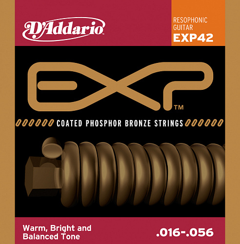 D'Addario EXP Coated Phosphor 16-56 Resophonic EXP42 