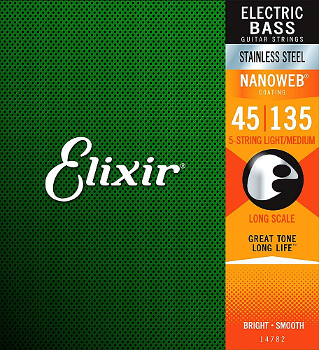 Elixir Nanoweb Steel 45-135 Medium Light 14782 