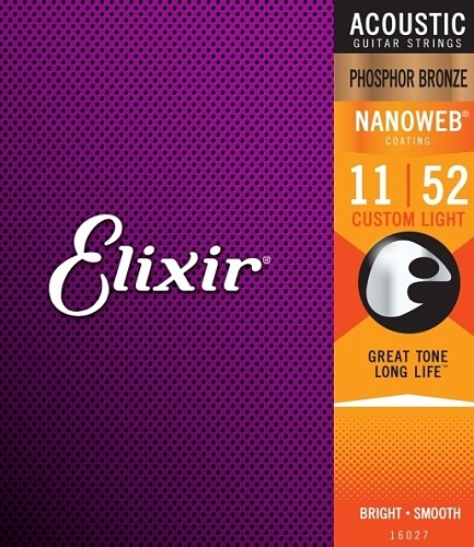 Elixir Nanoweb Phosphor 11-52 Custom Light 16027 