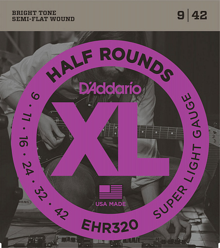 D'Addario Half Round 09-42 Super Light EHR320 