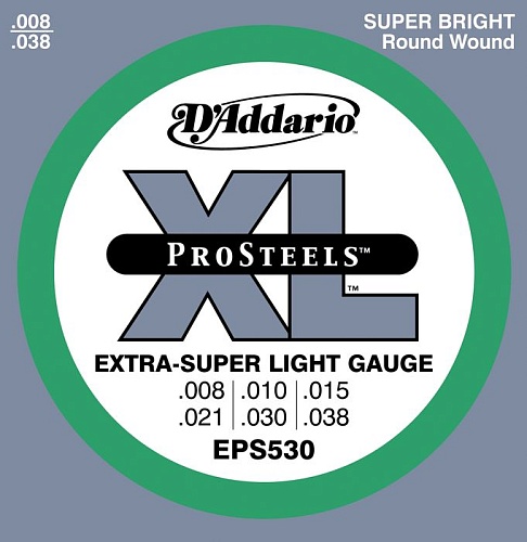 D'Addario Pro Steels 08-38 Extra Super Light EPS530 