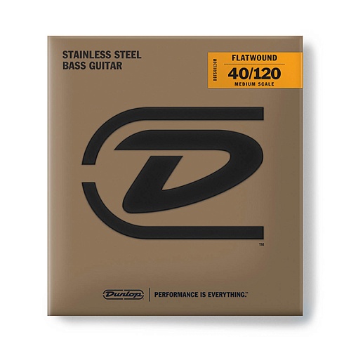 Dunlop Flatwound 40-120 Medium Scale DBFS40120M
