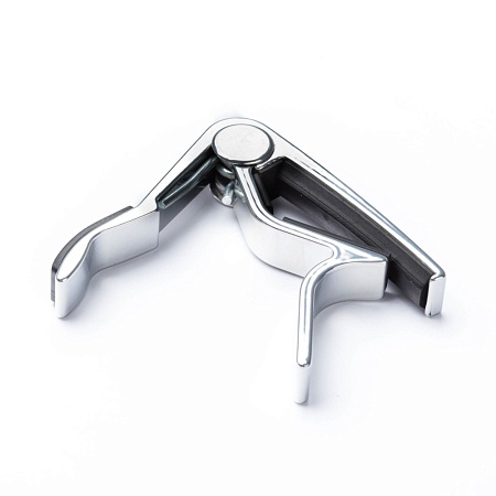 Dunlop Trigger Каподастр для акустической гитары, никель, для неплоского грифа 83CN 