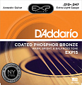 D'Addario EXP Coated Phosphor 10-47 Extra Light  EXP15 