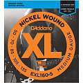 D'Addario Nickel Wound 50-135 Medium EXL160-5