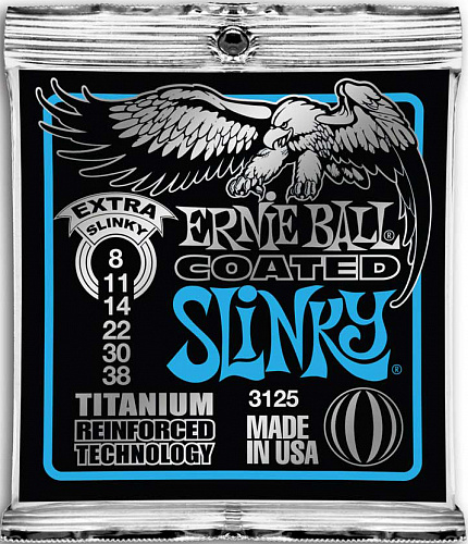 Ernie Ball Titanium 3125 Extra Slinky 08-38