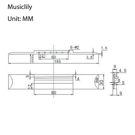 Musiclily M218 Бридж для классической гитары, палисандр