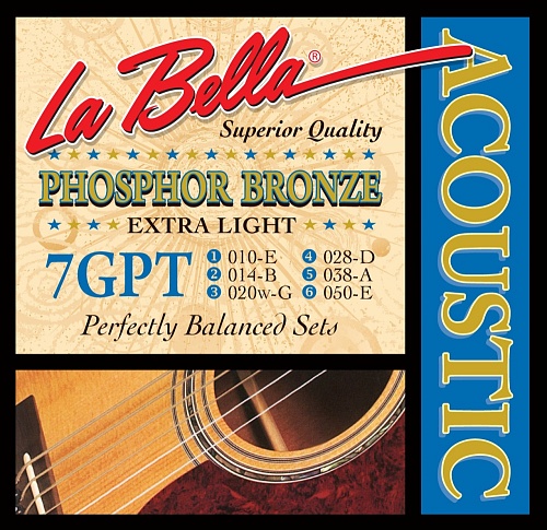 La Bella Phosphor 10-50 Extra Light 7GPT 