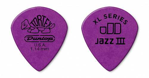 Dunlop Tortex Jazz III XL 498R1.14 Purple 1.14