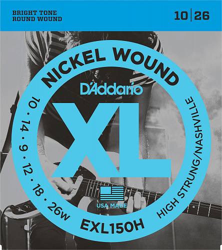 D'Addario Nickel Wound 10-26 Nashville High Tuning EXL150H (6 струн)