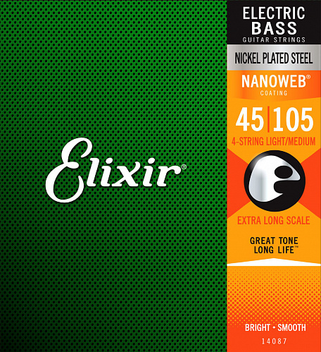 Elixir Nanoweb Nickel 45-105 Medium Light X-long 14087 