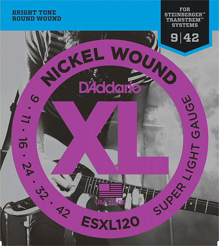 D'Addario Nickel Wound Double Ball 09-42 Super Light ESXL120 