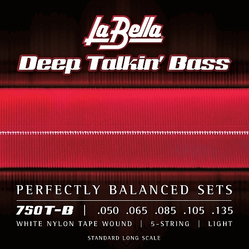 La Bella Deep Talkin' Bass White Nylon Tape Wound 50-135 750T-B