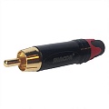 SHNOOR SRCM-G-R Разъем на кабель RCA male, красный хвостовик