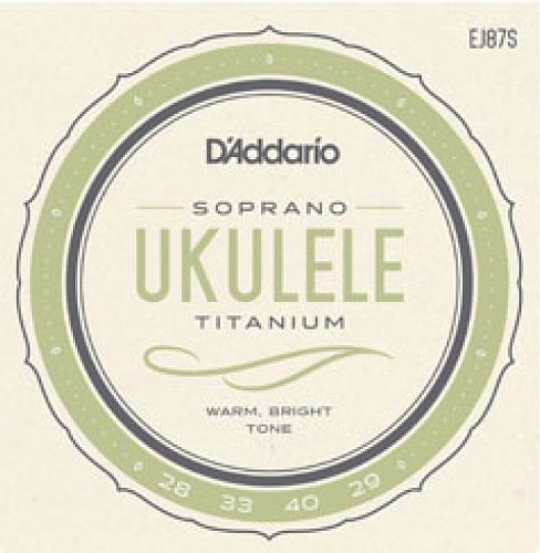 Струны для укулеле D'Addario EJ87s Titanium сопрано
