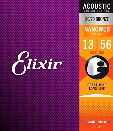 Elixir Nanoweb 80/20 Bronze 13-56 Medium 11102 