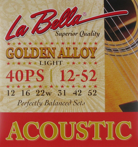 La Bella Golden Alloy 12-52 Light 40PS 