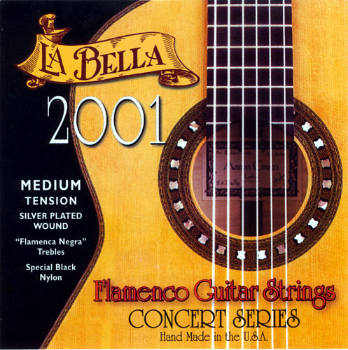 La Bella Flamenco, Black Nylon, Medium Tension 2001FM