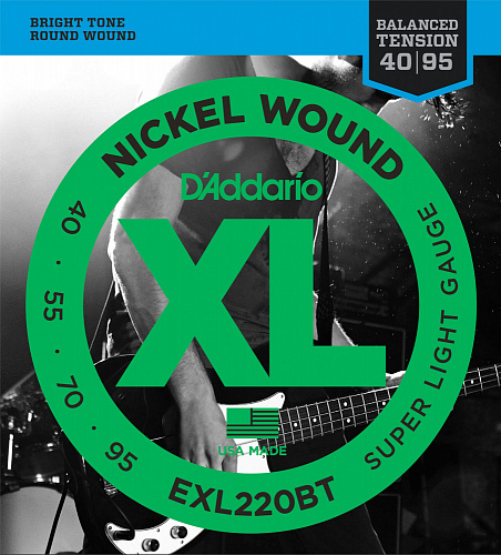 D'Addario Nickel Wound 40-95 Super Light BT EXL220BT 