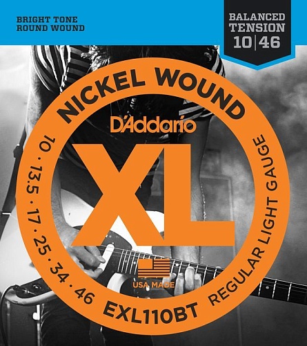 D'Addario Nickel Wound 10-46 Balanced Light EXL110BT 